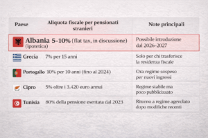 La tassazione per i pensionati italiani residenti in Albania