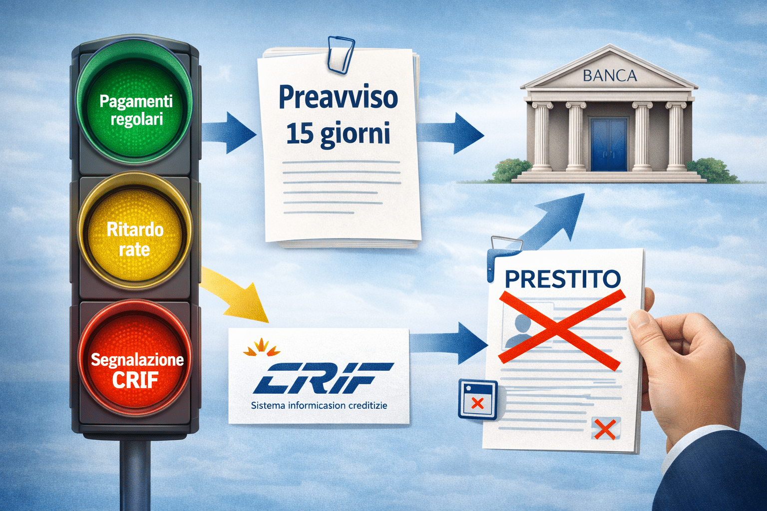 Il preavviso delle segnalazioni crif e sic, cosa dice la legge