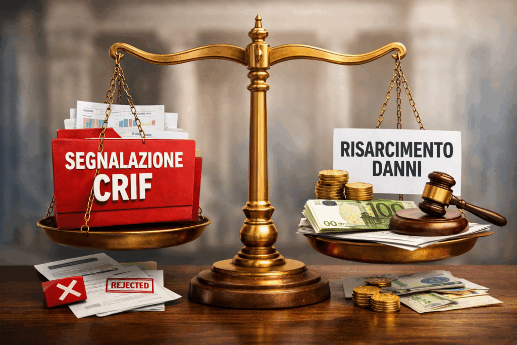 RIsarcimento danni per segalazione illegittima al CRIF